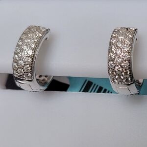 Moissanite Huggie Earrings